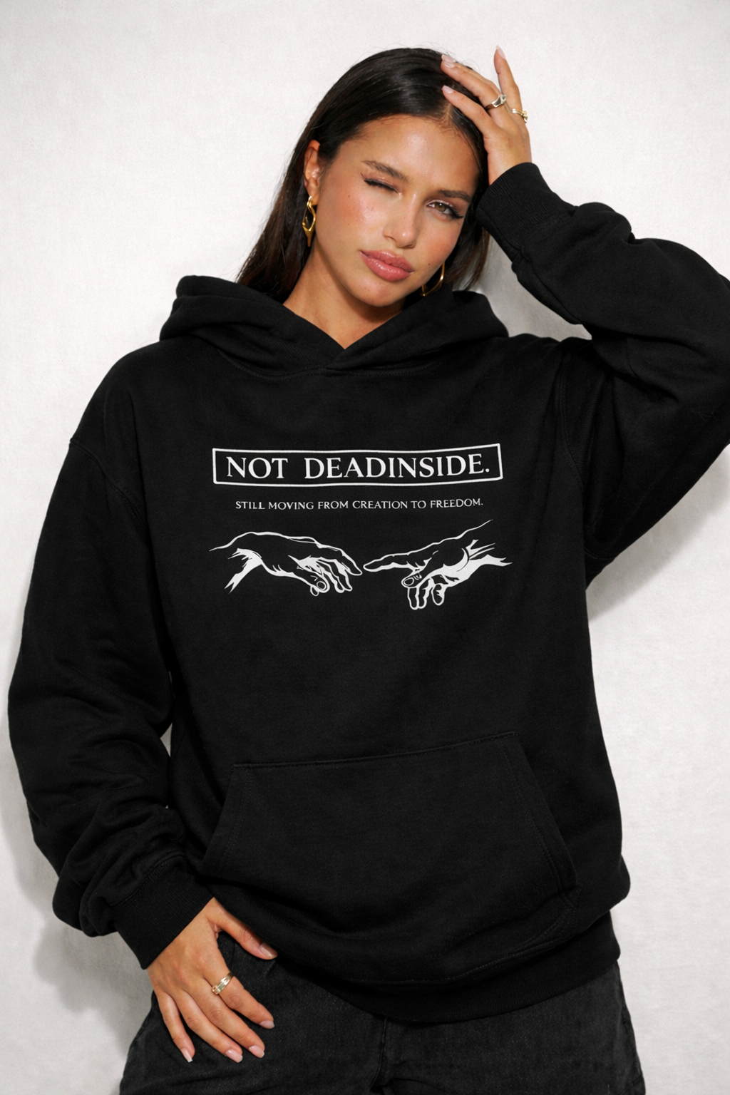 NOT DEADINSIDE - BLACK HOODIE